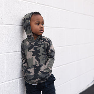 LONG SLEEVE HOODIE - Dark Camo