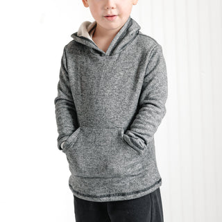 LONG SLEEVE HOODIE - Grey Slub French Terry