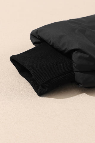 Black Zip Up Puffer Jacket