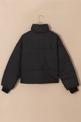 Black Zip Up Puffer Jacket