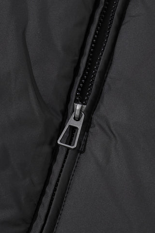 Black Zip Up Puffer Jacket