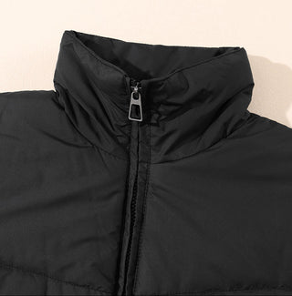 Black Zip Up Puffer Jacket