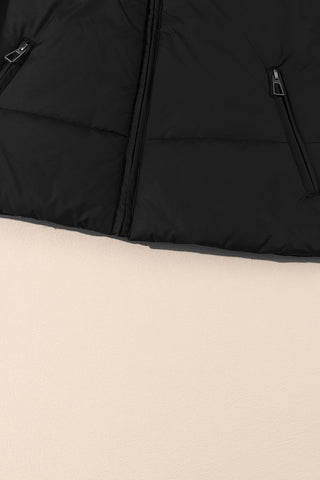 Black Zip Up Puffer Jacket