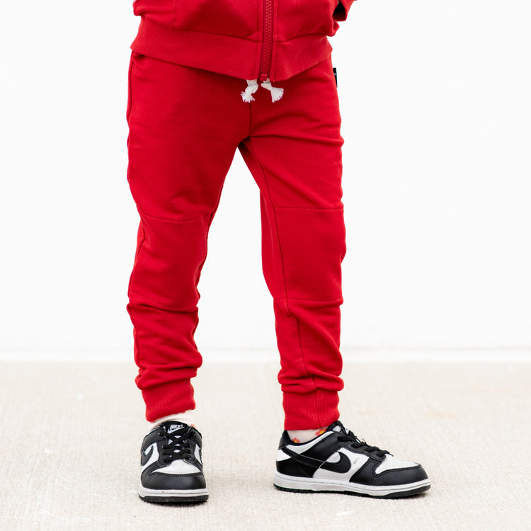 JOGGERS- Red Bamboo French Terry