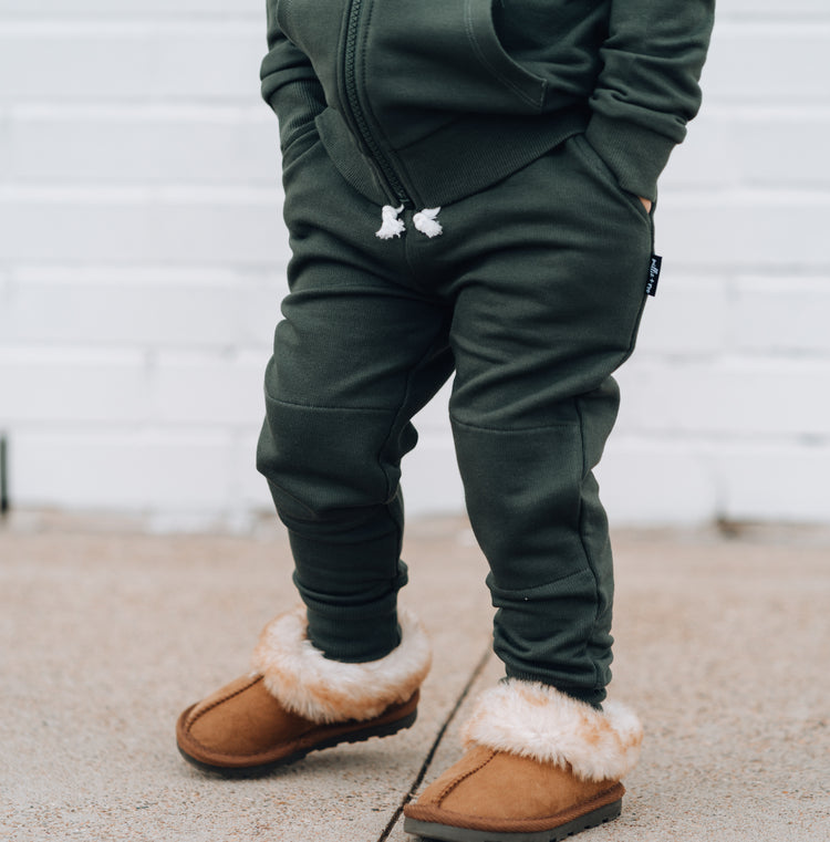 JOGGERS- Moss Bamboo French Terry