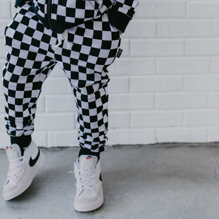 JOGGERS- B+W Check Bamboo French Terry