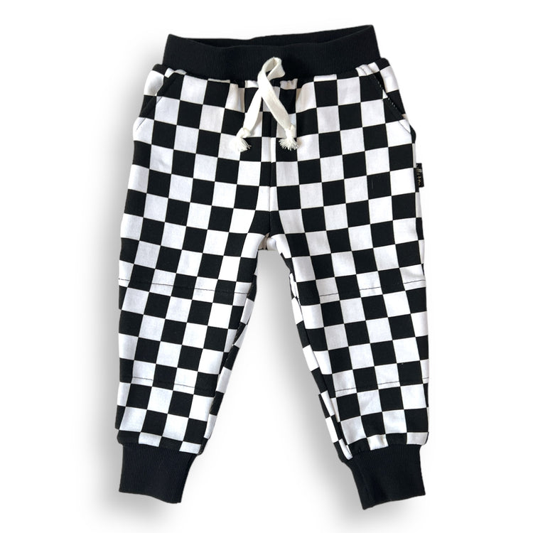 JOGGERS- B+W Check Bamboo French Terry