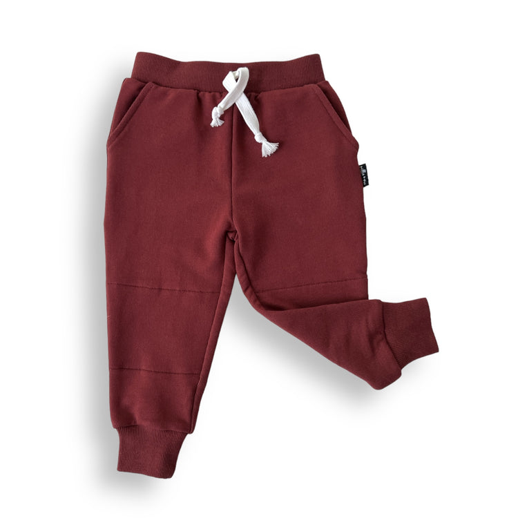 JOGGERS- Oxblood Bamboo French Terry
