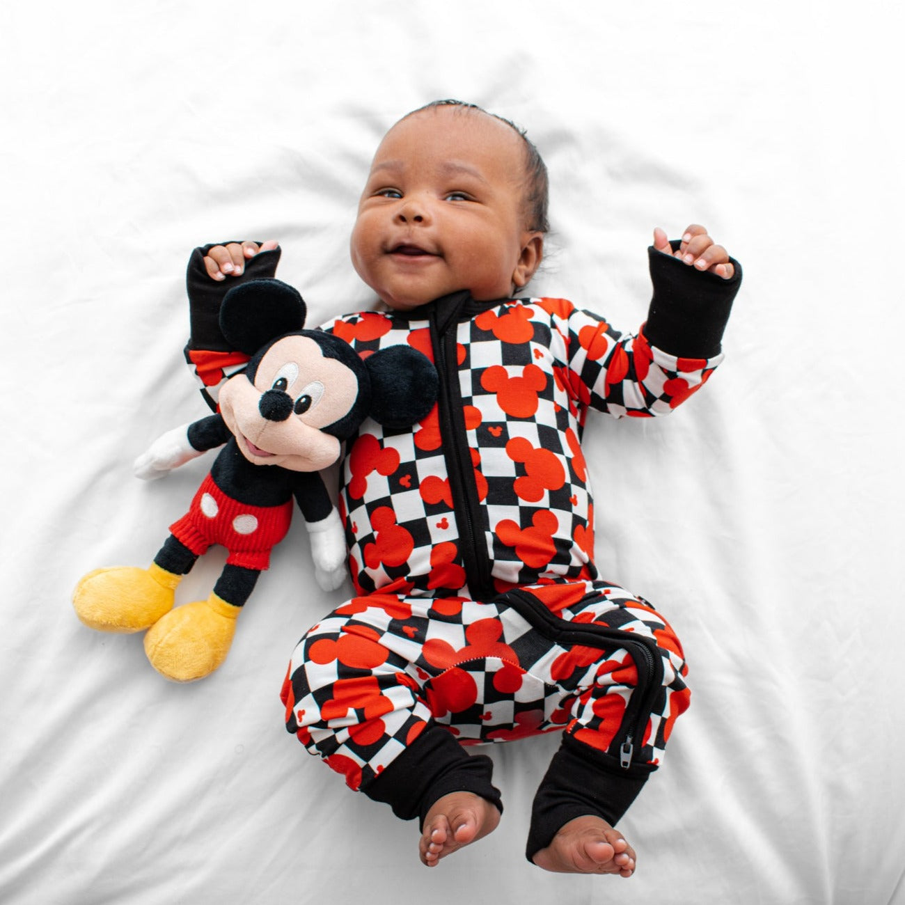 Disney Checkered Bamboo Pajamas Zip Romper – millie roo