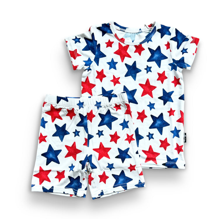 TWO PIECE SHORTIE SET- Stars Bamboo