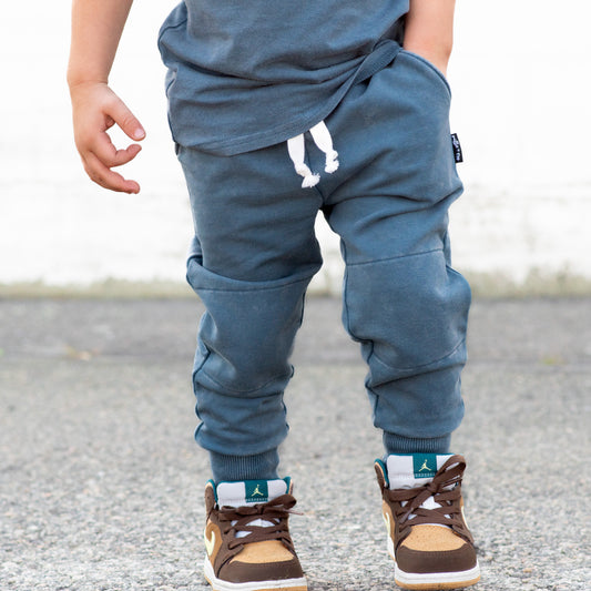 JOGGERS- Slate Snow Wash French Terry