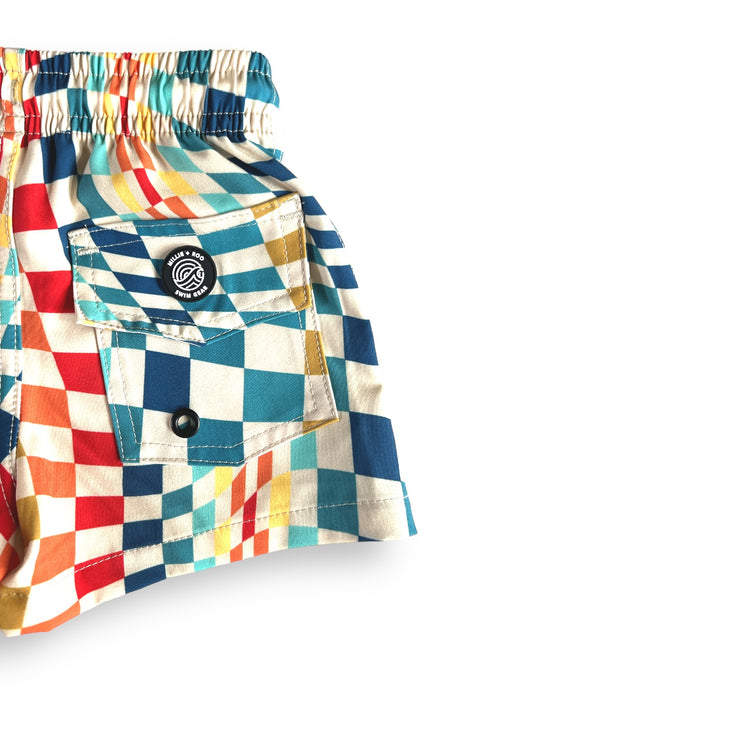 BOARD SHORTS- Groovy Check