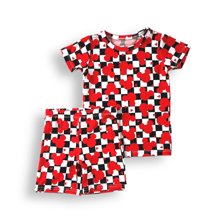 TWO PIECE SHORTIE SET- Roo Magic (Red)