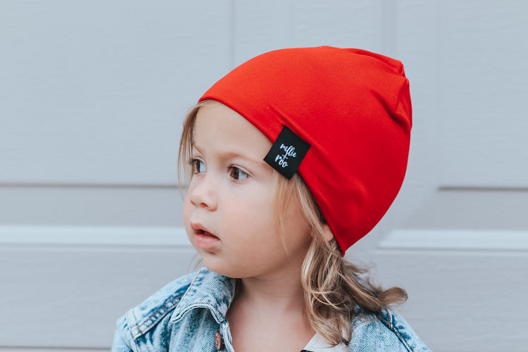 BEANIE- Red Brushed | millie + roo.