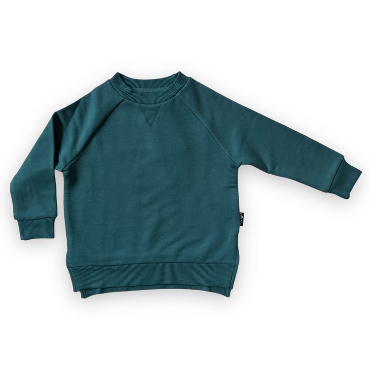 CREW NECK- Peacock Bamboo French Terry
