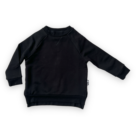 CREW NECK- Black Bamboo French Terry