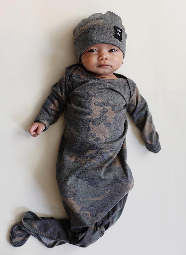 KNOT GOWN- Weathered Camo | millie + roo.