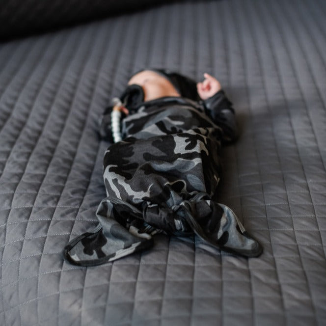 KNOT GOWN- Dusty Black Camo | millie + roo.